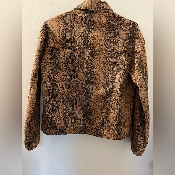 Free People Denim Snake Print Trucker Jacket - Picture 6 of 9